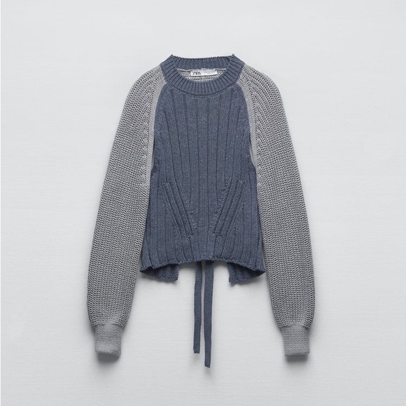 ZARA OPEN BACK KNIT TOP - Picture 6 of 8